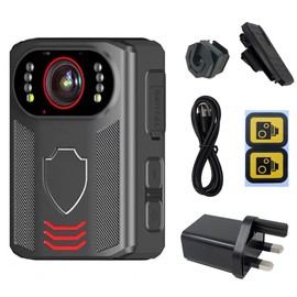 Recall Shield Body Worn Camera 128GB 1440P Personal Security Body Worn Camera Video Recorder BodyCam with Night Vision, Video & Audio Recording Prefessional Retail Courier SIA Safety