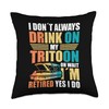 Tritooning Tritoon Boating Captain Tritoon Boat Throw Pillow