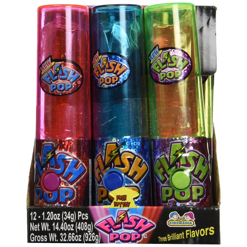 Kidsmania Flash Pop Novelty Lollipop (Pack of 12)