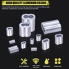 Twidec/350PCS 8 Sizes Aluminum Crimping Loop Sleeve M1.2-M6(3/64''-1/4'') Wire Rope