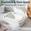 Ceramic Food Storage Containers with Lids, Meal Prep Containers Reusable,