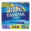 Tampax Pearl Tampons Trio Pack, with LeakGuard Braid, Light/Regular/Super Absorbency,