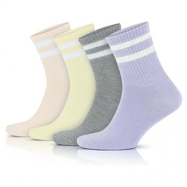 International Yoga Socks with Terry Bottom and Non-Slip Grip for E-commerce Absorption329 43-44/Purple 20ea