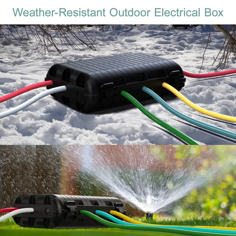 Outdoor Extension Cord Box, Large Waterproof Electrical Cord Box (9.05x6.61x2.67inch)