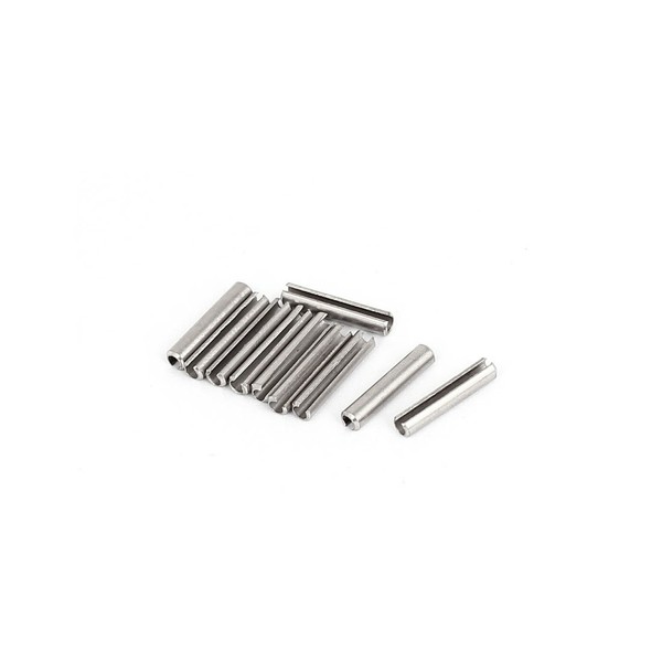 uxcell 　M2.5x14mm304ステンレス鋼　 スプリングノックピン　シルバートーン　ファスナー 10個入