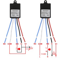 QIACHIP Mini Wireless Remote Control Switch DC 12V 24V 1 Channel RF Relay Latched Switch for LED Light Car Battery Anti-Leakage Retrofit