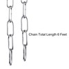 Mr.Color Chrome Metal Heavy Duty Chandelier Chain - 6 Feet