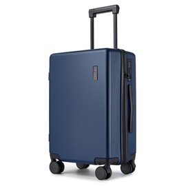 Hulsin Carry on Luggage 22x14x9 Airline Approved, 20 Inch Carry-on Suitcase, Hard Shell Luggage with Spinner Wheels, Hardside Small Rolling Suitcase with TSA Lock for Travel (Blue, 20-Inch)