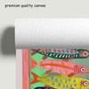 Fish Pattern Unframed Painting, 1 Count Modern Canvas Wall Art,