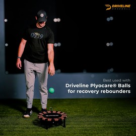 Driveline Baseball Shoulder Recovery Mini Trampoline (18-Inch) Portable with Carrying Case