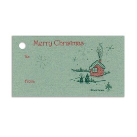(15 Tags) Home for The Holidays SAGE Gift Tags & Strings. Merry Christmas. to: from: Hang Tags