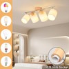 LED 4 Light Track Lighting Kit, Wooden Ceiling Spotlights with