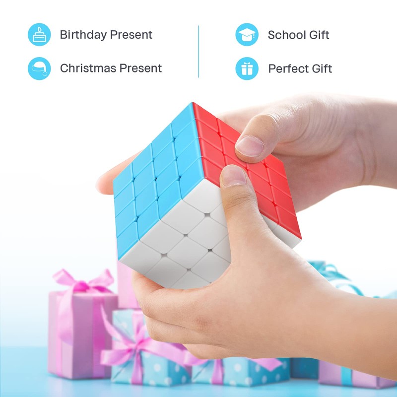 TOYESS Speed Magic Cube 4x4 Stickerless, Smooth Magic Cube 4x4x4,