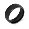Plain Simple Dome Black Couples Titanium Wedding Band Ring for