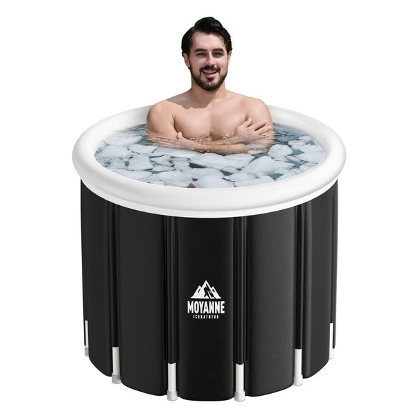 MOYANNE Ice Bath Tub,176 Gallons Inflatable Cold Plunge Tub for Athletes' Recovery - Portable Outdoor Polar Pod Recovery Solution,39.3'' x 31.4''