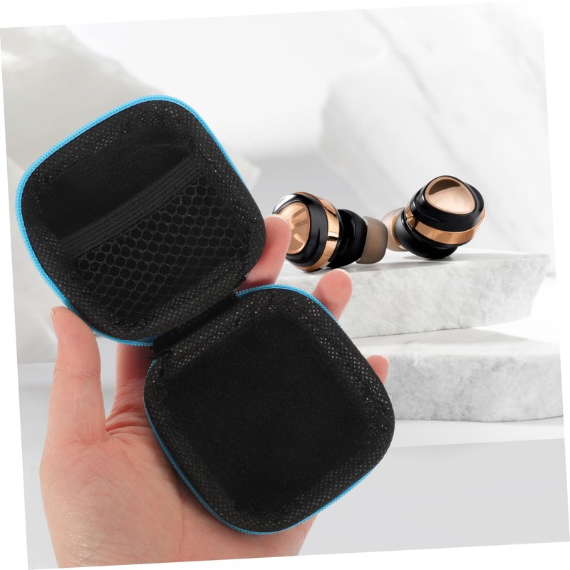TEHAUX Travel Essential Earbuds Case Pouch Zipper Compact Electronic Organizer