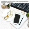 100pcs Binder Clips Cute Cartoon Rabbit Shape Metal Hollowed Long