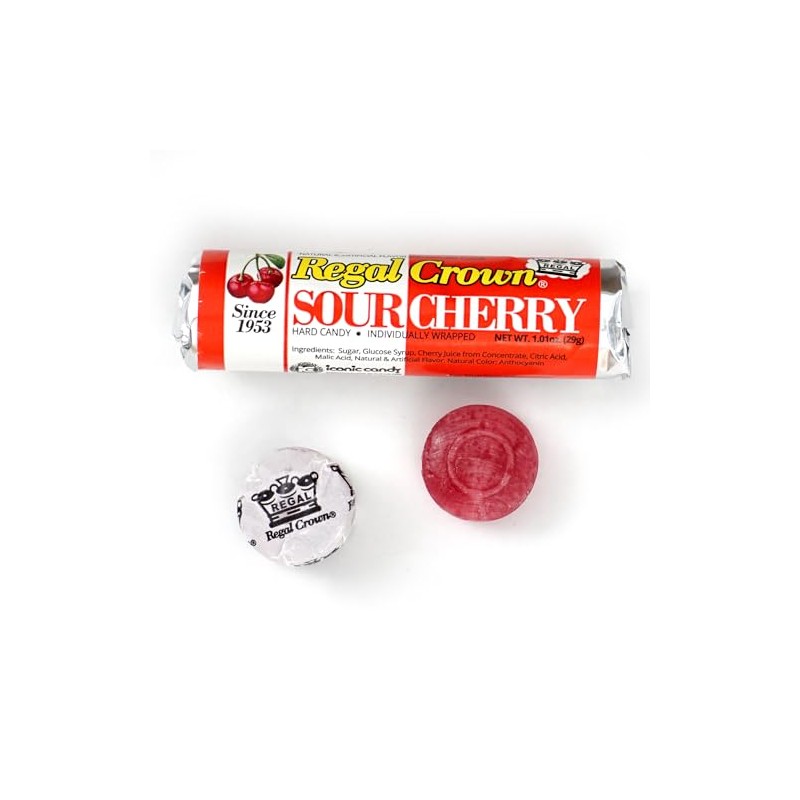Regal Crown Roll Sour Cherry, 1.01 Ounce (Pack of 5),