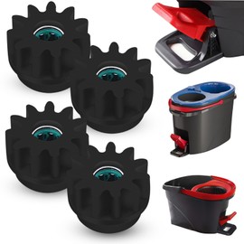 4pcs Spin Mop Replacement Parts, Spin Mop Bucket Clutch One Way Bearing Sprocket Pedal Shaft Replacement Compatible with Ocedar, Bearing Gear Sprocket Repair Replacement for More Spin Mops