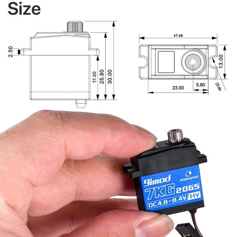 9imod 7KG Servo Waterproof High Torque RC Steering Servo 2065