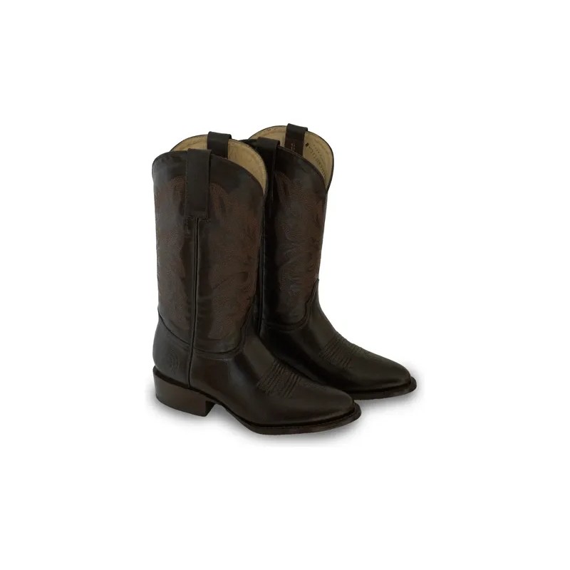 Bota Tacón Cubano Punta Oval Piel Venado 100 Original 200