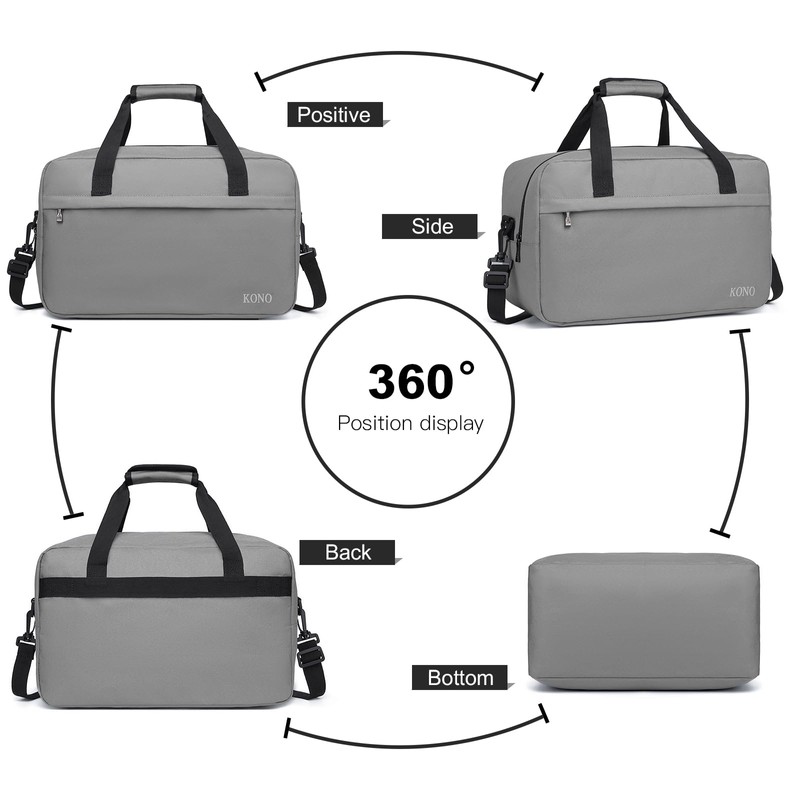 Kono 35x20x20 Holdall Cabin Luggage Travel Bag Under Seat Flight