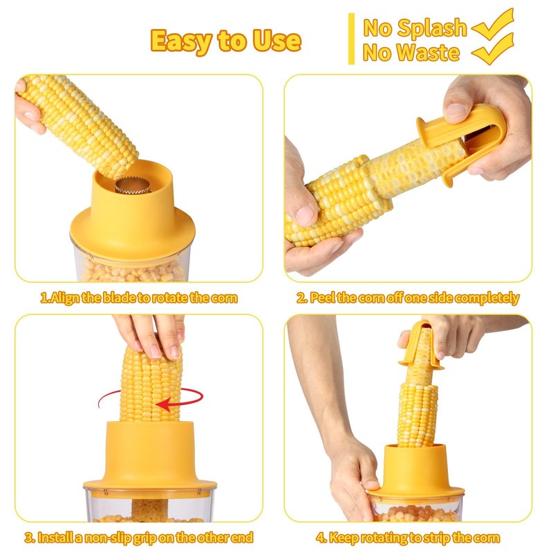 LIIGEMI Corn Cob Strippe,Corn Peeler for Corn on the Cob,Corn