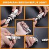 4 Pcs Air Fitting Convertor Adapter Euro & PCL Air