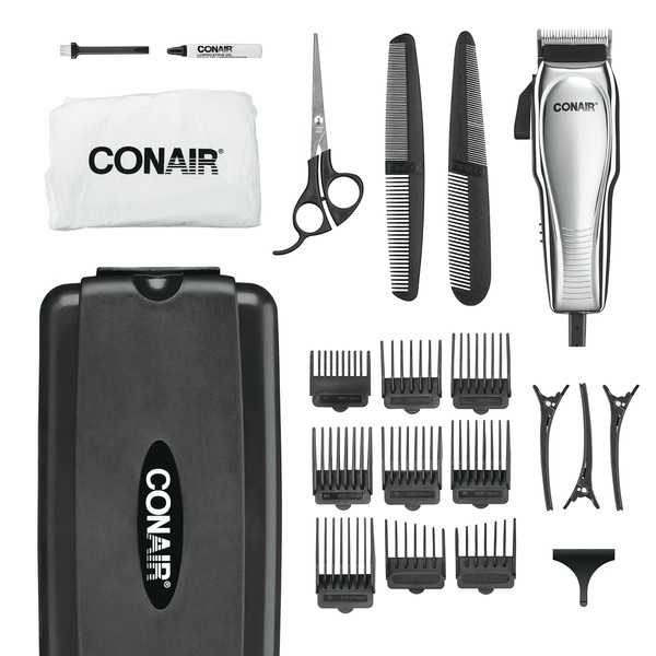ConairMAN Hair Clippers for Men, 21-Piece Home Hair Cutting Kit