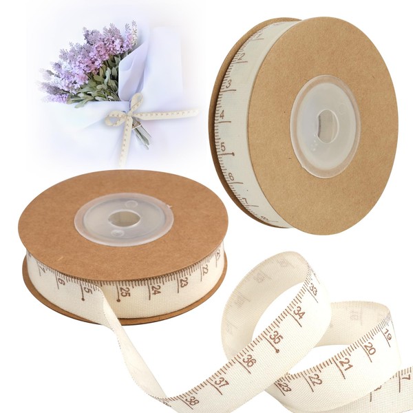 MILAKE 2 Pcs School Ruler Ribbon for Teacher, 20 Yard