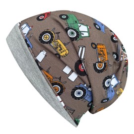 Wollhuhn Eco Beanie for Boys/Girls/Children, Comfortable Soft Long Hat/Beanie Hat/Knitted Hat/Children's Hat, Jersey Lining, for Transitional Periods, (Eco/Organic Fabrics)