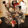 Cq acrylic 3 Pack Clear Makeup Storage Organizer,Stackable 6 Drawers