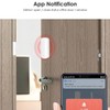 Acmerota WiFi Door Sensor Black Door Alarm Sensor Smart Doors