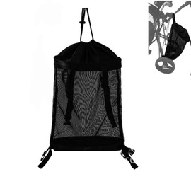 Golf Push Cart Storage Bag, Lightweight Polyester Golf Cart Accessories, Durable Push Pull Cart Organizer(Black)