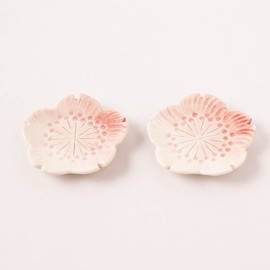 S-86133 Chopsticks, Dishwasher-Safe, Natural Wood, Pair Set, 9.1 inches (23 cm), 8.3 inches (21 cm), Chopstick Rest Included, Carved Cherry Blossom Tree, Black, Red, Made in Japan