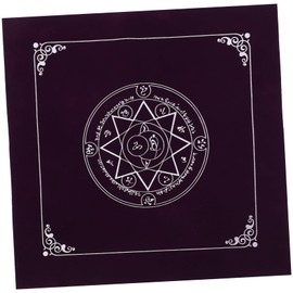 Mikinona Tablecloth for Tarot Cards Non Slip Divination Cloth Eight Pointed Star Design Lightweight and Compact for for Tarot Reading and Activities