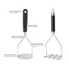 2PCS Potato Masher, OLULU Heavy Duty Stainless Steel Mashed Potatoes