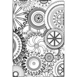 Sizzix 3—D Texture Fades Embossing Folder Mini Mechanics di Tim Holtz, 665633