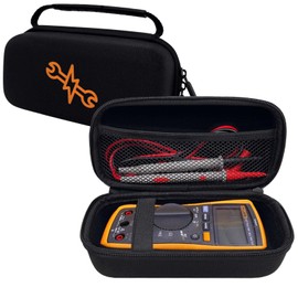 Klawdsky Hard Case for Fluke 117/115/116/114, Carrying Digital Multimeters Case, Provides Secure Storage for Both Your Meter