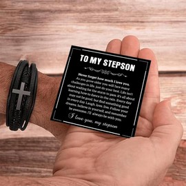 VIRAGIL To My Bonus Son Bracelet Gifts For Son, Stepson Gifts From Stepdad Stepmom Grandson Nephew Brother Bracelets Birthday Graduation Christmas Presents For Teen Men #7