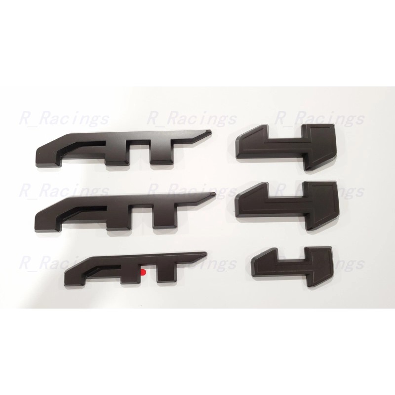 Auto 4PCS Grill Door Rear Matte Black AT4 OVERLAY Emblems