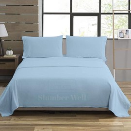 Sheet Set Twin XL Size - 600 Thread Count 100% Egyptian Cotton Sheets - 12 Inch Deep Pocket Sheets - Breathable,Cooling & Soft Hotel Sheets - Super Soft Sheets Twin XL Size - Light Blue Solid