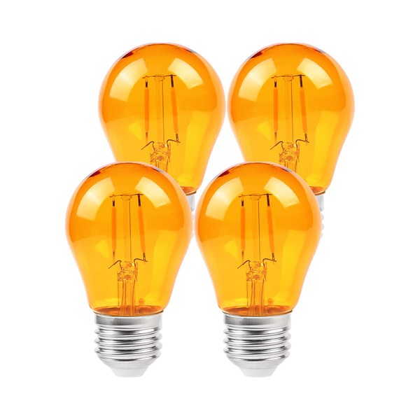KINUR Amber Light Bulbs,A15 2 watt 2000K Warm 15 watt