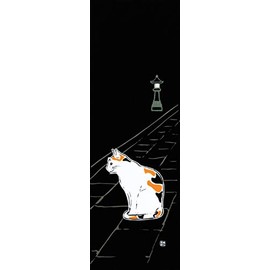 Somenoanobo Tenugui "Moonlight Watchband" Hand Towel, 100% Cotton, Tokioka, Made in Japan, 13.8 x 39.4 inches (35 x 100 cm)