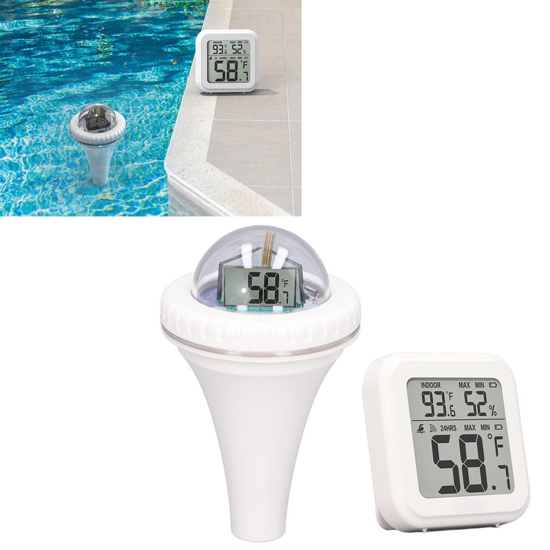 Wireless Pool Thermometer High Accuracy Time Data Recording Waterproof Digital