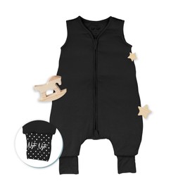 Nyte Nyte Baby - 1.-TOG Black, 18 to 36 Months, Sleeveless Sleep Sack, Soft Baby & Toddler Sleeping Sack, Breathable Sleep Sack with Adjustable Feet Cuffs & Anti-Slip Grip