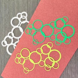 Edge Border Metal Cutting Dies,Metal Bubble Frame Border Embossing Stencils Die Cuts for Paper Decoration Scrapboo Making Card, Die-Cutting and Embossing, Scrapbooking Die-Cuts