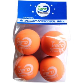 Frescobol - Bolas de papaya brasileñas, 4 unidades, color naranja