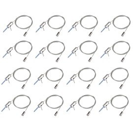 OTTFF 16 Pcs Lighting Light Suspension Cables Kit Steel Hanging Chains, Per Strip Load 6.6 Ib & 3 ft for LED Panel Light LED Shop Lights Aquarium Lights, Attachments Included