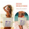lifwimner Mesh Beach Tote Bag with Inner Pocket Womens Sandproof